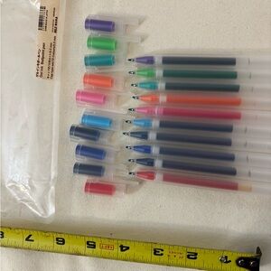 Muji gel ink ballpoint pen Cap type set 10 colors Comes with pencil case 0.5 mm